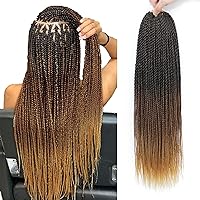 NAYOO Small Crochet Hair Senegalese Twist 18 Inch 8 Packs Ombre Braids Pre-Looped, 35 Strands/Pack Crochet Twist Hot Water Setting, Ombre for Black Women (18 Inch, 1B/30/27)