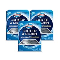 Glisten Cooktop and Kitchen Cleaning Pads, Dissolves Grease and Baked on Foods, Lemon Scent, 24 Large Pads or 48 Small Pads
