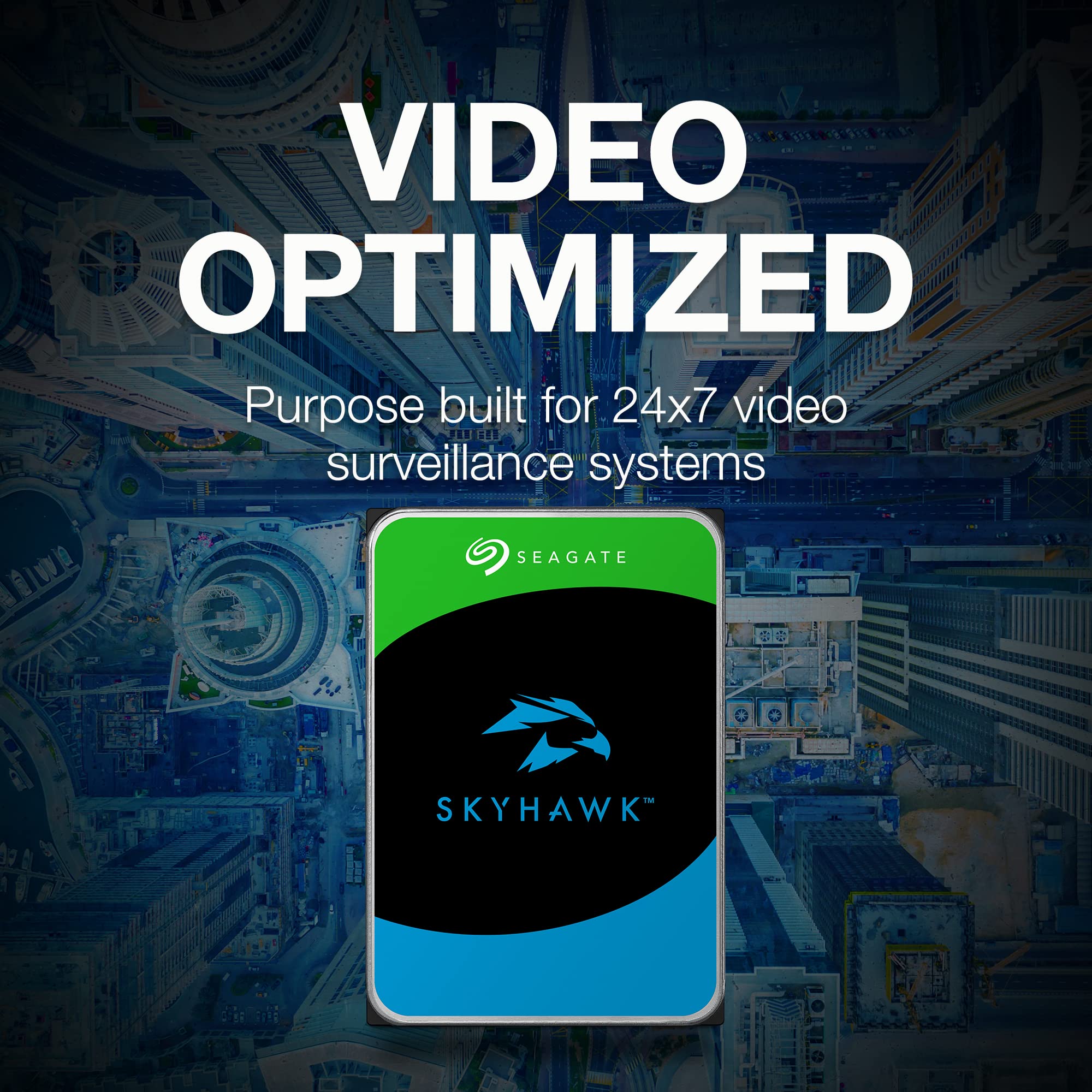 Seagate SkyHawk 6TB Surveillance Internal Hard Drive HDD – 3.5 Inch SATA 6GB/s 256MB Cache for DVR NVR Security Camera System with Drive Health Management – Frustration Free Packaging (ST6000VX001)