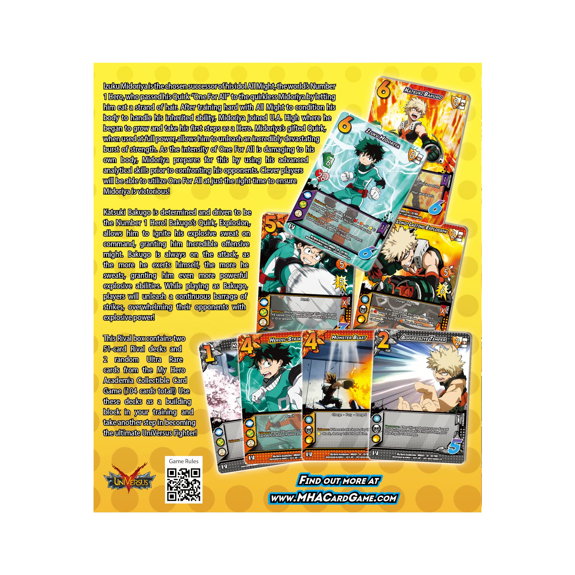 My Hero Academia Collectible Card Game Izuku Midoriya vs. Katsuki Two Player Rival Decks | Trading Card Game for Adults and Teens | Ages 14+ | 2 Players | Avg. Playtime 45+ Mins | Made by Jasco Games