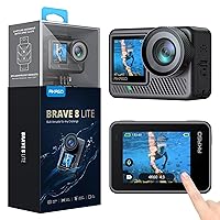 AKASO Brave 8 Lite Waterproof Action Camera with 4K60 Ultra HD Video, 20MP Photos, HDR, Touch Screen, SuperSmooth Stabilization, 8X Slow Motion, Zoom, Super Wide Angle, Remote Control and Accessories