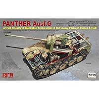 RFMRM5019 1:35 Rye Field Model Panther Ausf.G Sd.Kfz.171 with Full Interior/Workable Track Links/Cut Away Parts of Turret & Hull [Model Building KIT]