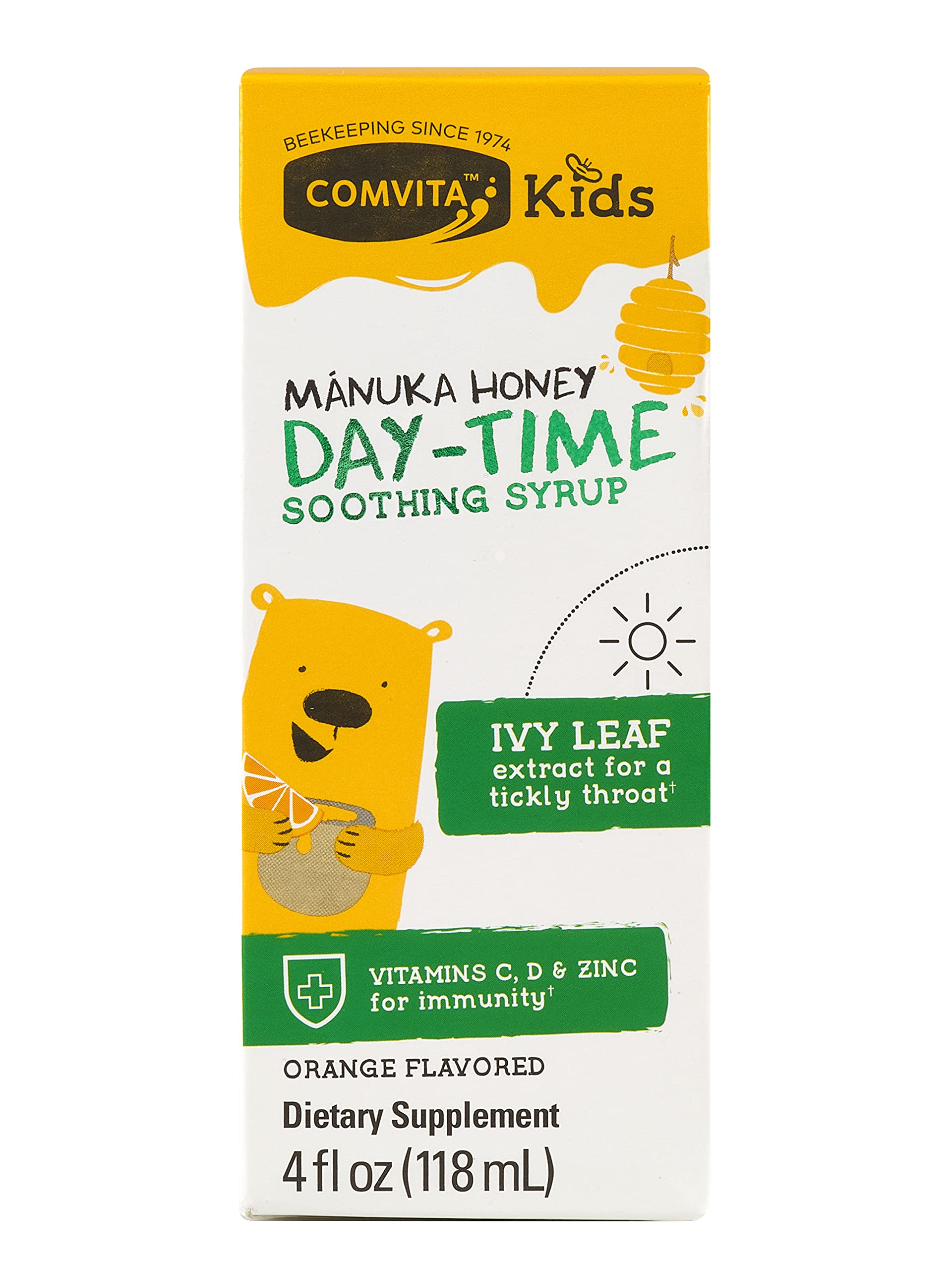 Comvita Kids Orange Day-Time Soothing Syrup, 4 FZ