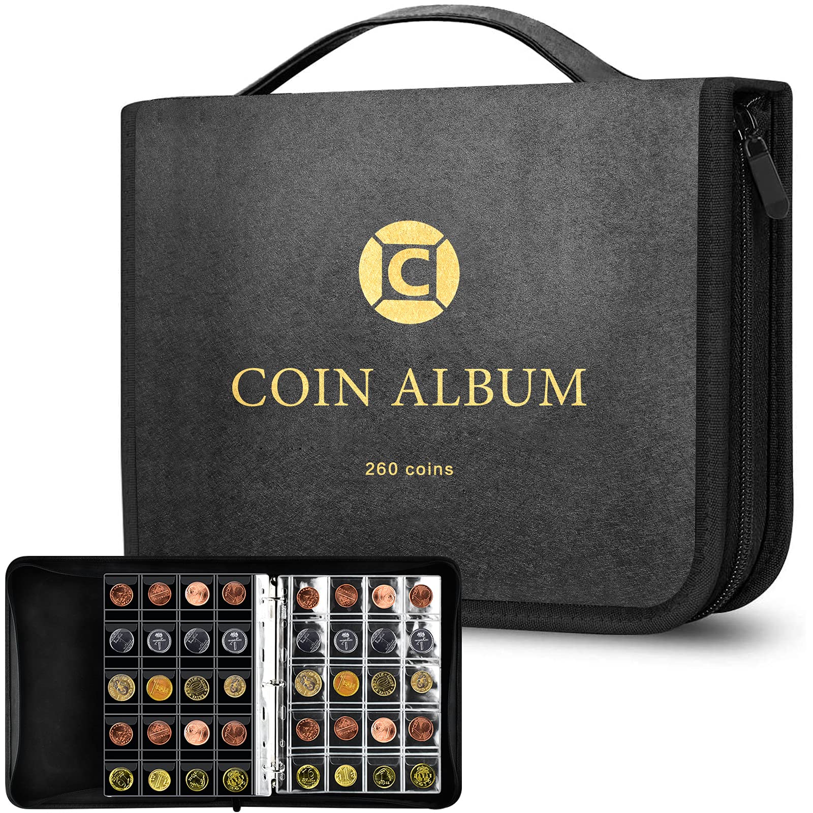 Mua Coin Collection Book Holder for Collectors, 260 Pockets Coins