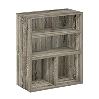 Furinno Pasir 3 Tier Display Bookcase, French Oak