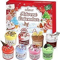 Advent Calendar 2023-24 Days of Slime and Charms Kit - Christmas Countdown Calendars Gifts for Girls Boys Kids Teens Toddlers