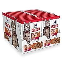 Hill's Science Diet Adult Wet Cat Food, Turkey & Liver Casserole, 2.8 oz. Pouch, 24-Pack