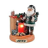 FOCO NFL Unisex-Adult NFL Team Logo Holiday Décor Santa Fireplace Figurine