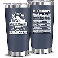 NewEleven Fathers day Gift For Grandpa - Grandpa Birthday Gifts From Granddaughter, Grandson - Unique Birthday Present Ideas For Grandfather, New Grandpa, Promoted To Grandpa - 20 Oz Tumbler Navy