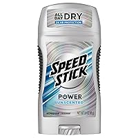 Speed Stick Power Antiperspirant Deodorant for Men, Unscented - 3 Ounce