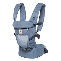 Ergobaby Adapt Ergonomic Multi-Position Baby Carrier with Cool Air Mesh (7-45 Pounds), Oxford Blue