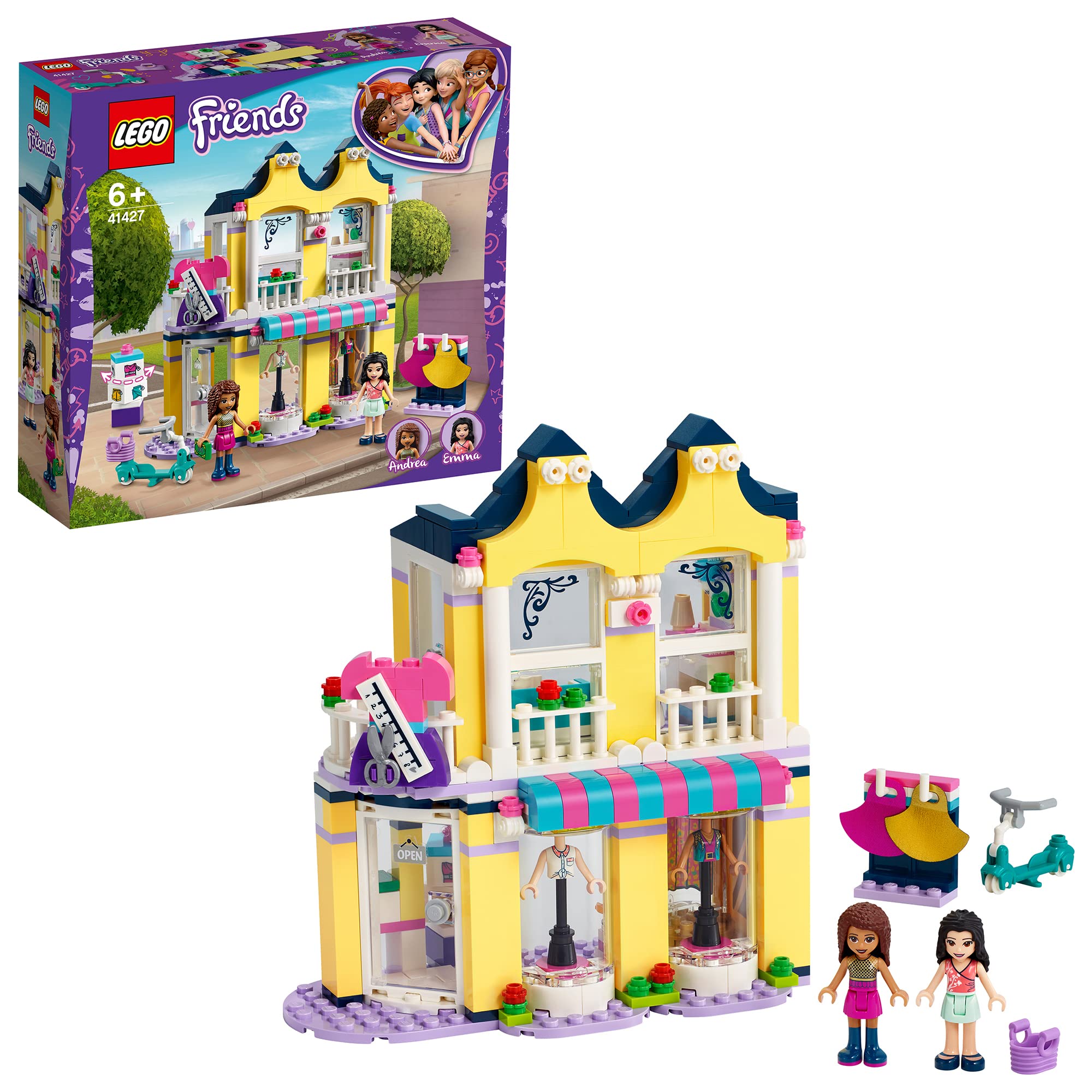 LEGO 41427 Friends Emma's Fashion Shop Accessories Store Play Set with Emma & Andrea