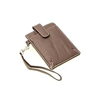 Womens Wristlet Wallet With Cell Phone Pouch Card Holder Genuine Leather Slim