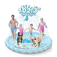 EPN Splash Pad, Extra Large Sprinkler Play Mat Fun for Kids, Thicker Summer Outdoor Water Toys Toddler Pool for 3-12 Years Old Children Boys & Girls (102