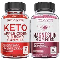 60 Keto Apple Cider Vinegar Gummies Advanced Weight Loss + 60 Magnesium Gummies Formualted with 770 MG Magnesium Citrate.