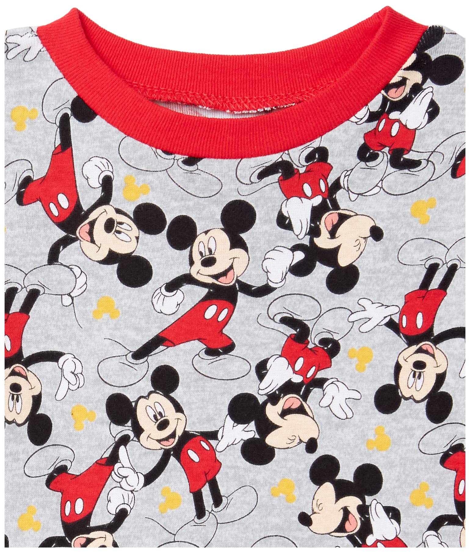 Disney Boys' Mickey Mouse 6-Piece Snug-Fit Cotton Pajamas Set