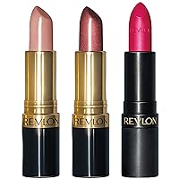 Lipstick Set, Super Lustrous 3 Piece Gift Set, High Impact, Multi-Finish in Cream, Pearl & Matte, Pack of 3