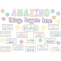 Teacher Created Resources Pastel Pop Amazing Things Happen Here Bulletin Board (TCR8413)
