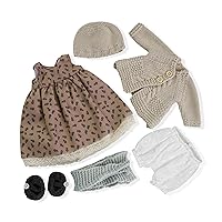 Handmade Waldorf Doll Clothes 12 inch Clothing Set with Pretty Box Girl Christmas Birthday Gift-Kaida's Clothes Accessories