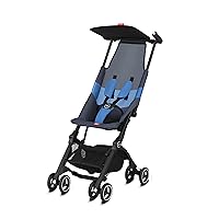 Pockit Air All Terrain Ultra Compact Lightweight Travel Stroller with Breathable Fabric in Night Blue , 28x17.5x39.8 Inch (Pack of 1)