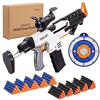Toy Gun Automatic Electric Toy Foam Blasters & Guns with 200 Foam Bullets,  20-Dart Rotating Drum, Motorized Toys Guns for 6-12 Year Old Boys, Birthday