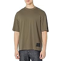 A｜X ARMANI EXCHANGE Men's Oversized Logo Shoulder Stripe Tee