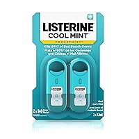 Listerine Pocketmist Cool Mint Oral Care Mist to Get Rid Of Bad Breath, 0.26 Fl Oz (Pack of 2)