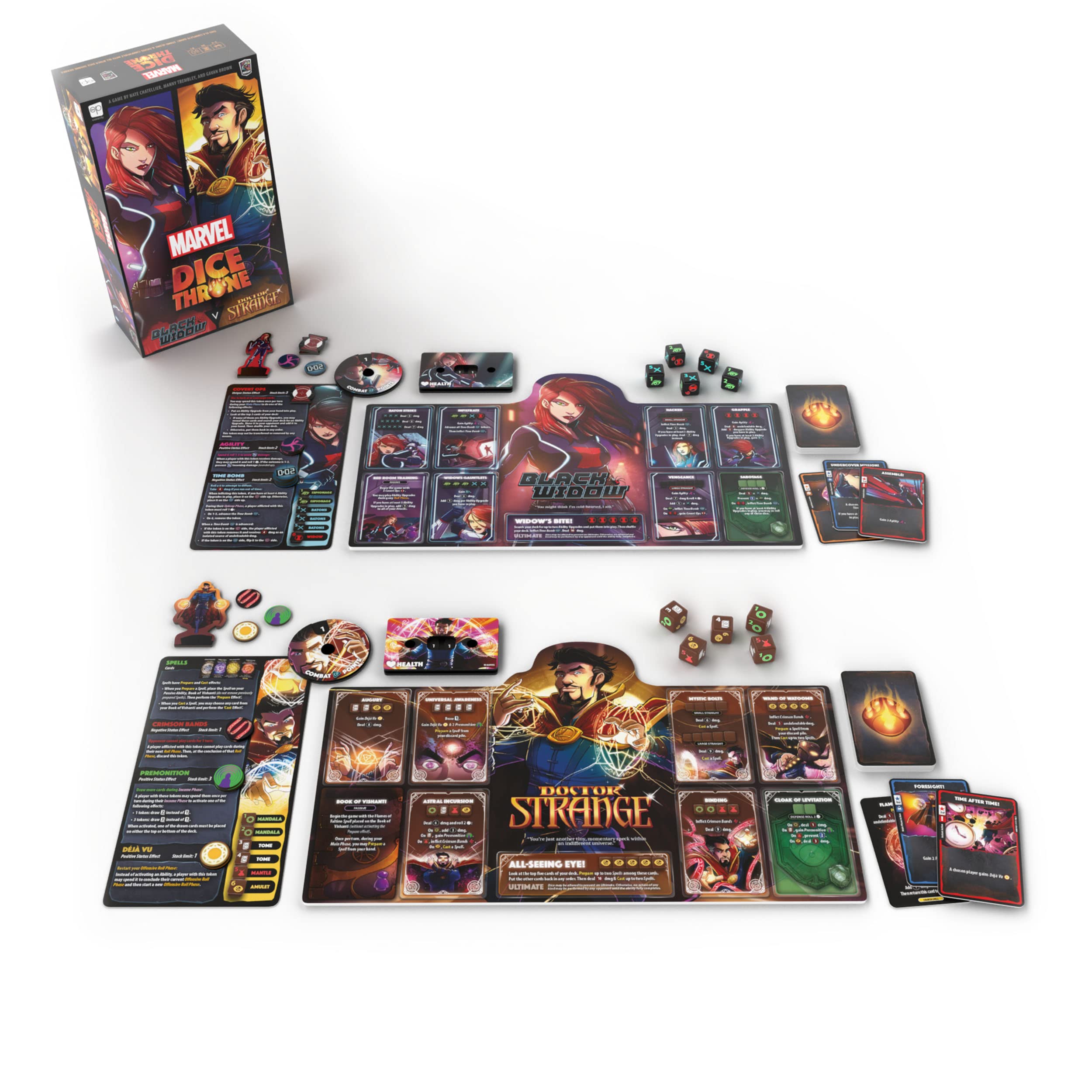 USAOPOLY Marvel Dice Throne | 2 Hero Box Featuring Black Widow, Doctor Strange | Standalone Competitive Dice Game | Officially-Licensed Marvel Game | Compatible with The Dice Throne Ecosystem