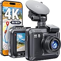 R2-4K PRO Dash Cam, Built-in GPS, 5G WiFi Dash Camera for Cars, 2160P UHD 30fps Dashcam with APP, 2.4