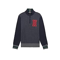 Tommy Hilfiger Men's Adaptive Quarter Zip H Sweater with Zipper Closure