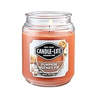 Candle-lite Scented Candles,Pumpkin Nutmeg Pie Fragrance, One 18 oz. Single-Wick Aromatherapy Candle with 110 Hours of Burn Time, Orangecolor