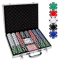 Poker Chips,500PCS Poker Chip Set with Aluminum Travel Case,11.5 Gram Poker Set for Texas Holdem Blackjack Gambling
