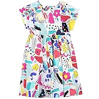 Deux par Deux Girls' Printed Dress The Artist!, Sizes 3-12