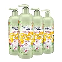 Suave Kids Natural Sweet Almond Honey Curly Hair Detangling Conditioner, Tear Free, No Parabens, No Dyes, 16.5 Oz Pack of 4
