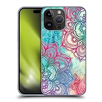 Head Case Designs Officially Licensed Micklyn Le Feuvre Round and Round The Rainbow Mandala 3 Hard Back Case Compatible with Apple iPhone 15 Pro Max