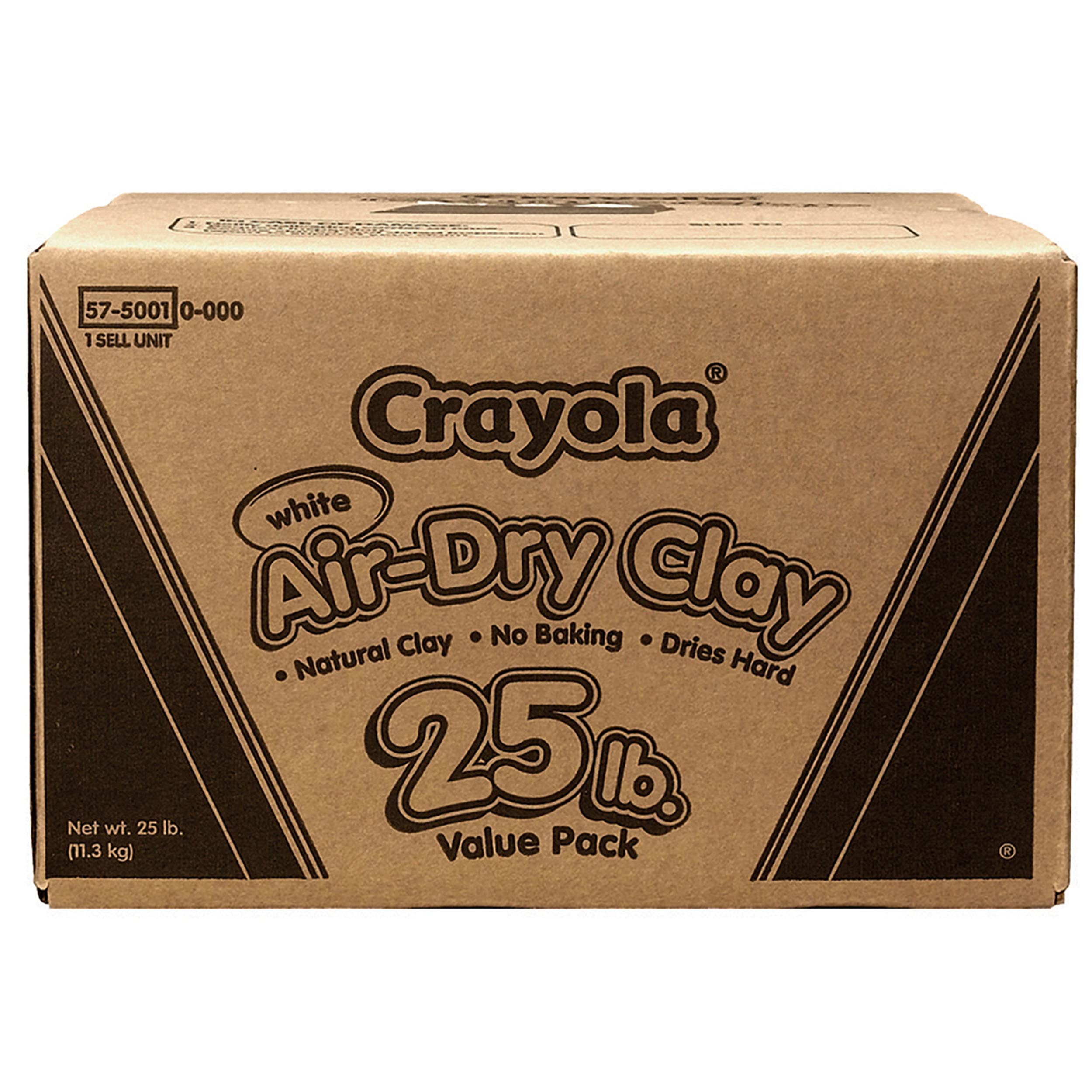Crayola Air Dry Clay, White, Modeling Clay for Kids, Back to School Crafts, 25lb