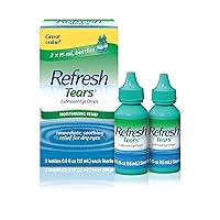 Refresh Tears Lubricant Eye Drops, 2 Count (Pack of 1)