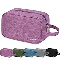 Narwey Travel Toiletry Bag for Women Traveling Dopp Kit Makeup Bag Organizer for Toiletries Accessories Cosmetics (Dark Purple)