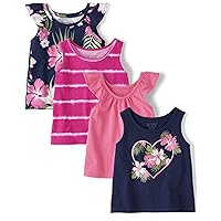 The Children's Place Baby Toddler Girls Sleeveless Tank Tops 4 Pack
