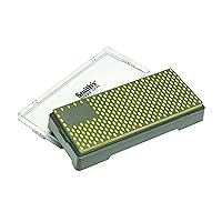 Smith's DBSC 6” Diamond Bench Stone - Coarse – Diamond Stone w/ Micro-Tool Sharpening Pad – Woodworking Tools, Sport/Utility & Kitchen Knives – Protective Lid – 325 Grit