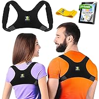 Back Posture Corrector for Women and Men - Shoulder Brace - Upper Back Support - Back Straightener - Resistance Band Included (Regular)