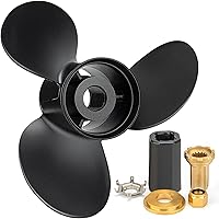 Upgrade OEM 13 1/4x17Pitch,14 x13Pitch,14x11Pitch Aluminum Outboard Boat Propeller fit Mercury Motos 60 75 90 100 115 hp, Hub Kits Included, 15 Spline Tooth,RH