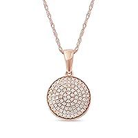 Sterling silver 1/4 CT. TDW Charm Composite Cluster Diamond Pendant Necklace with White Gold Plating, Love Gift for Women (I-J, I2)