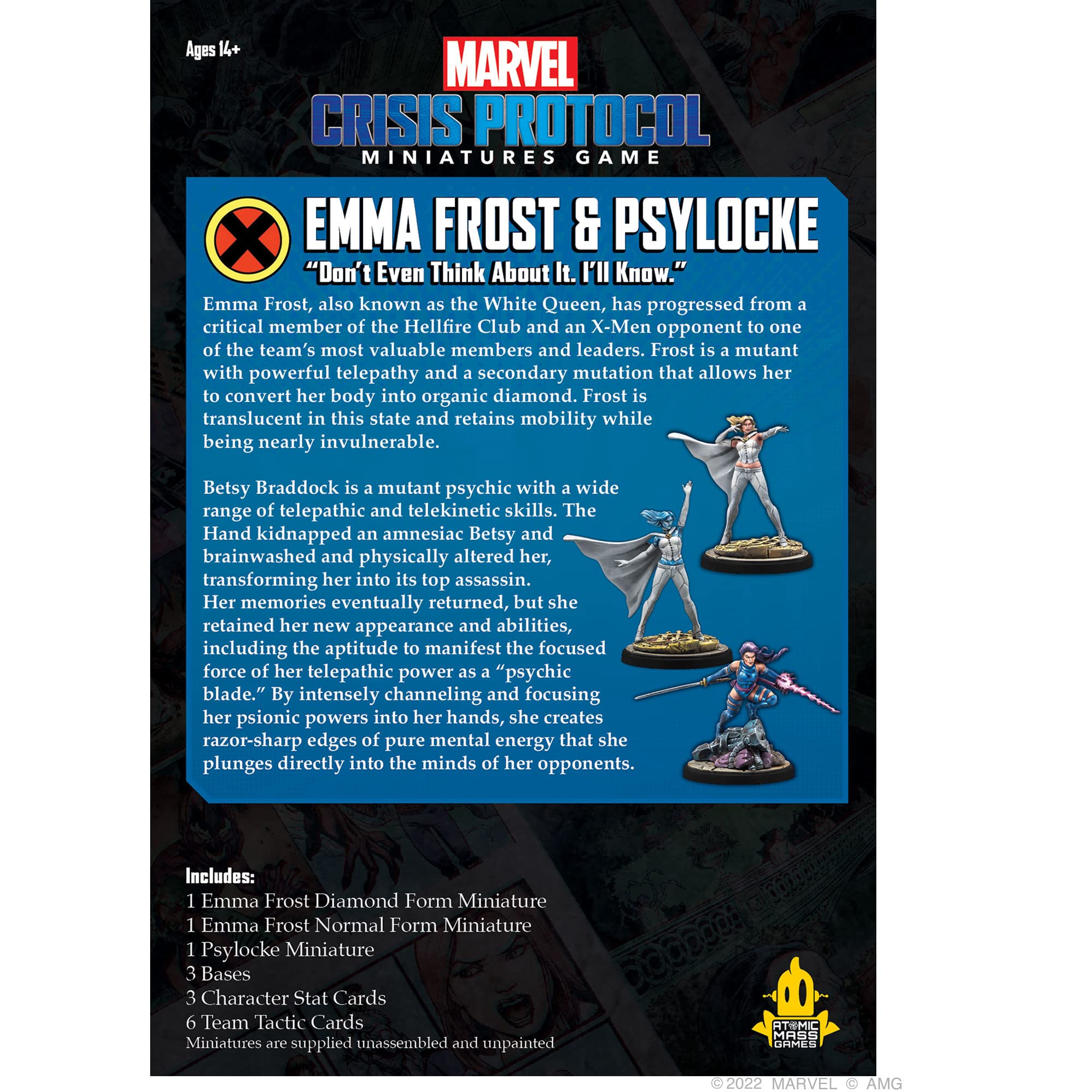 Atomic Mass Games Marvel Crisis Protocol Emma Frost & Psylocke Character Pack | Miniatures Battle Game | Strategy Game for Adults | Ages 14+ | 2 Players | Average Playtime 90 Minutes | Made