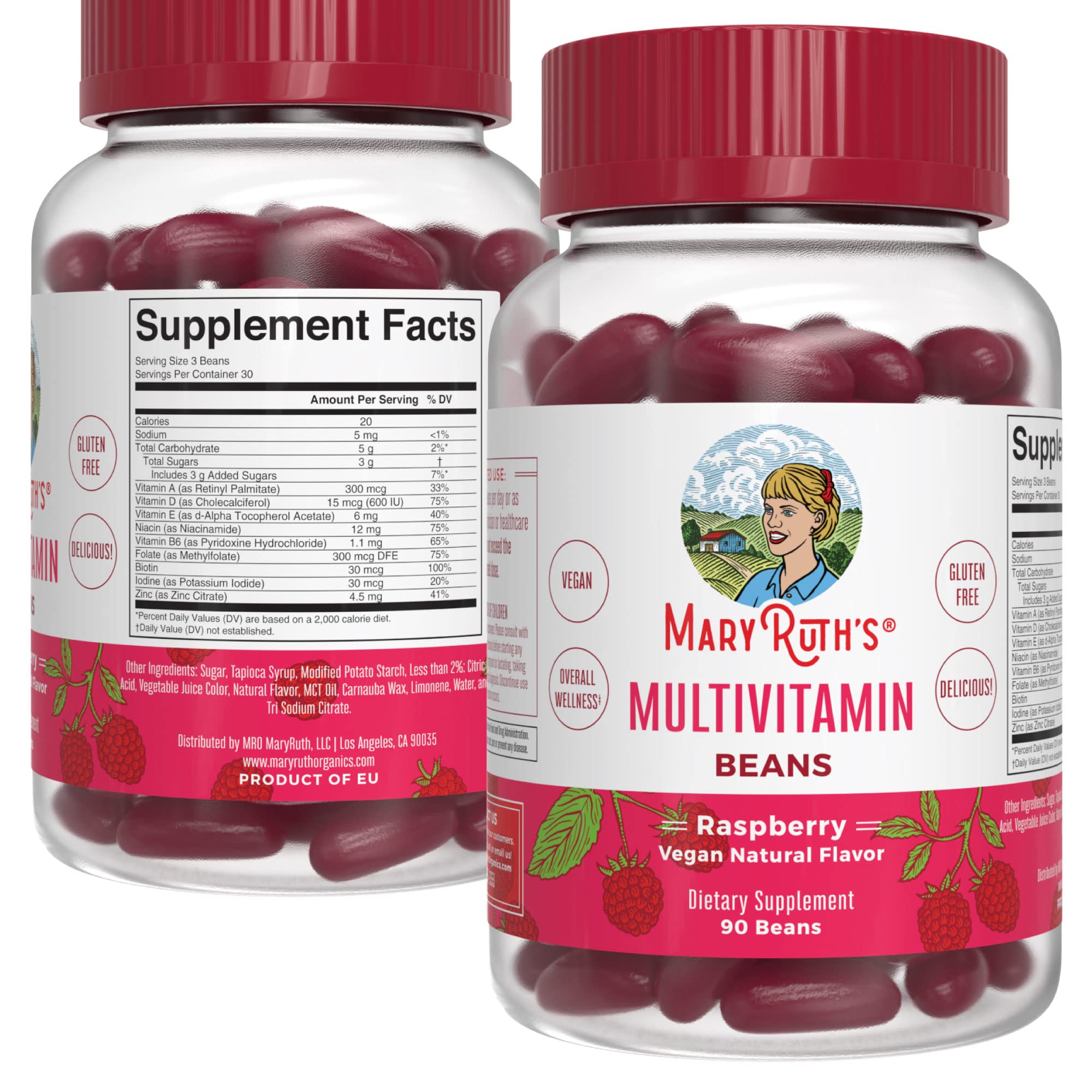 MaryRuth's Kids Multivitamin Gummies, Multivitamin Jelly Beans, and Vitamin C Gummies, 3-Pack Bundle for Immune Support, Bone Health, and Overall Health, Vegan, Non-GMO