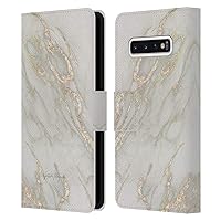 Head Case Designs Officially Licensed Nature Magick Gold Marble Metallics Leather Book Wallet Case Cover Compatible with Samsung Galaxy S10