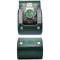 Single Watch Travel Case - Watch Case for Men - Royal Green - Mirage Watch Roll Case
