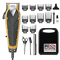 Wahl USA Fade Cut Corded Clipper Haircutting Kit for Blending & Fade Cuts with Extreme-Fade Precision Blades, Heavy Duty Motor, Secure-Snap Attachment Guards, & Fade Lever for Haircuts - Model 79445