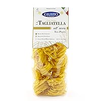 Giusto Sapore Classic Tagliatelle All'Uovo Italian Egg Pasta Nest - 340g - Premium Bronze Drawn Durum Wheat Semolina Gourmet Pasta Noodles - Imported from Italy and Family Owned (Tagliatella, 1 Pack)