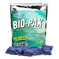 Bio-Pak RV Marine Natural Enzyme Black Holding Tank Deodorizer Drop-Ins, Camper, Boat, Camping Cassette Toilet Pods, Mint, 50 Pack
